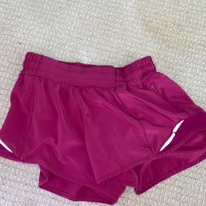 Pink lululemon size 4 shorts